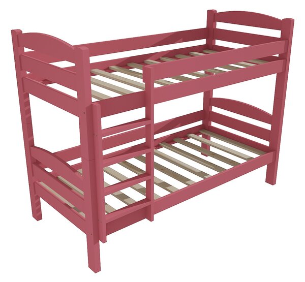 Vomaks Patrová postel PP 015 Rozměr: 80 x 190 cm, Prostor mezi lůžky: 80 cm, Povrchová úprava: netransparentní barva růžová