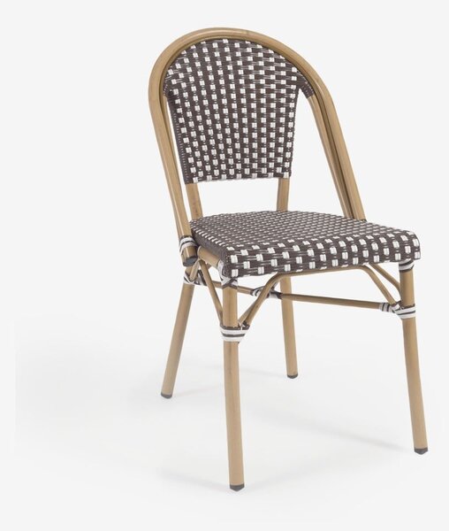 Bílo-hnědá venkovní židle Kave Home Marilyn
