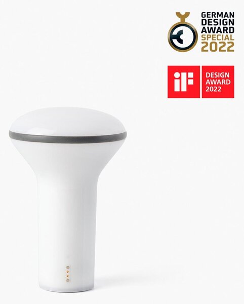 BUDDY přenosná stolní lampa, šedá, 3W - FARO