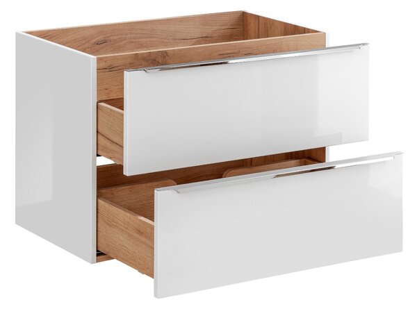 Comad Koupelnová skříňka pod umyvadlo Capri White 80 bílá/dub zlatý craft