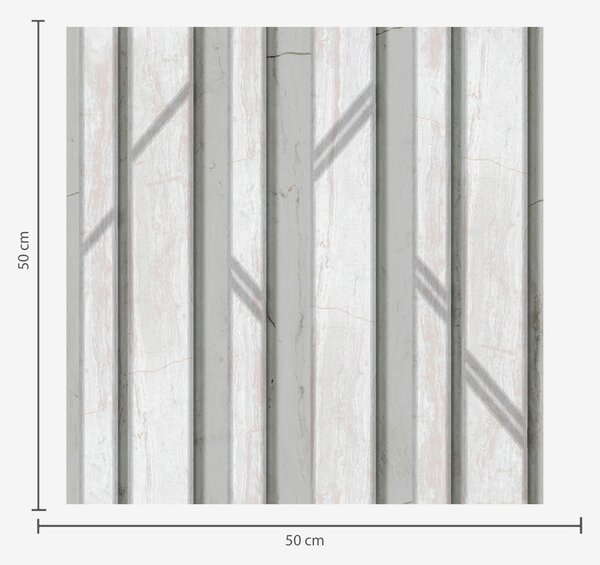Tapety Efekt dřevěného panelu ve světle šedé barvě, Tapety 3D, a00055 : uwalls.cz