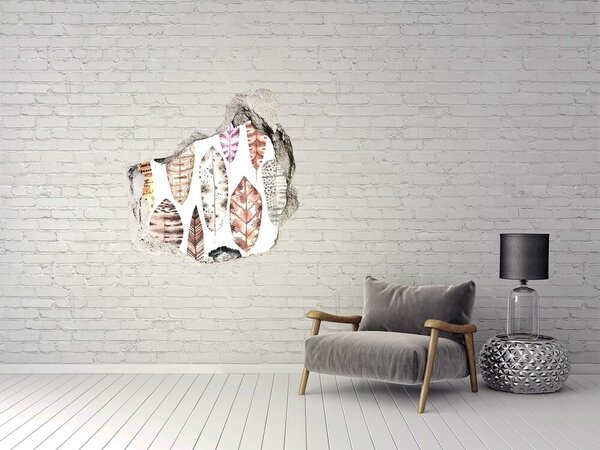 Fototapeta díra na zeď Barevné pírka nd-p-109950340