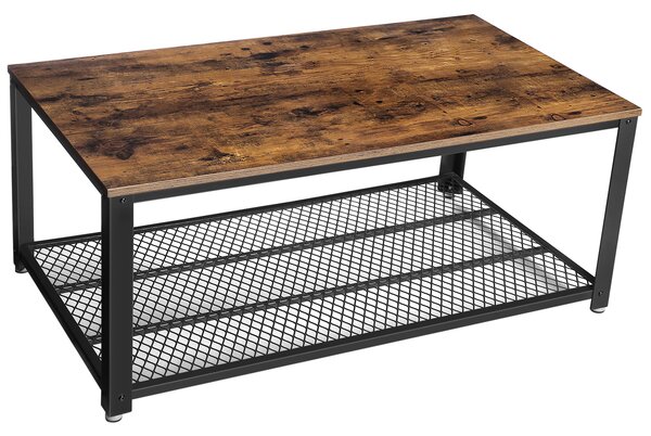 VASAGLE Konferenční stolek Industry, hnědá/černá, 106,2x60,2x45 cm