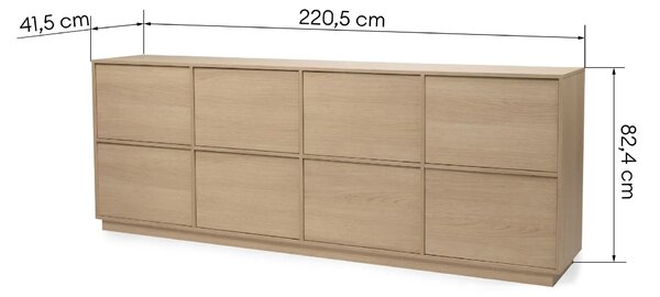 Hector Komoda Japandi 220,5 cm dub Lindberg
