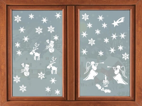 Vánoční samolepky-03, Samolepky na okno