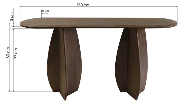 Hector Konzolový stolek Noku 150 cm ořech tmavý
