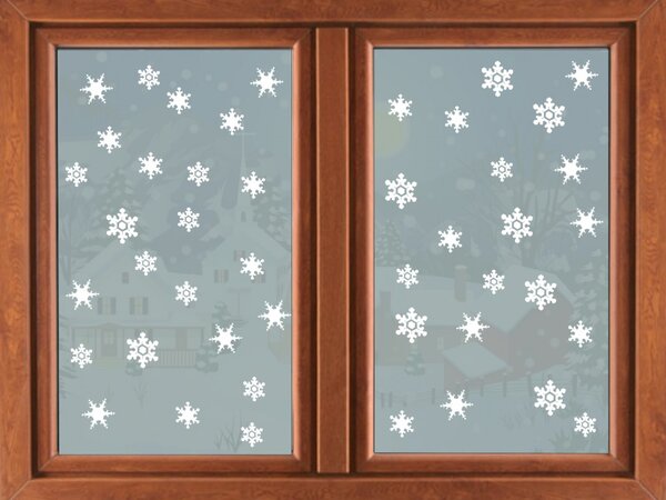 Vánoční samolepky-02, Samolepky na okno