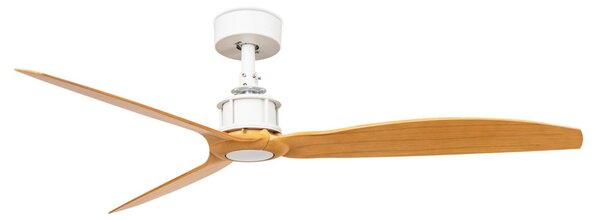 JUST FAN M stropní ventilátor, bílá/světlé dřevo s DC motorem - FARO