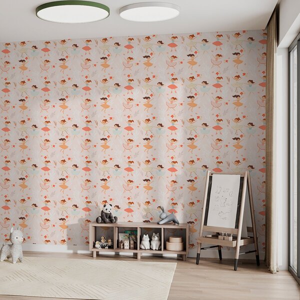 Tapety Baletky v květinách, Tapety dětské, Tapety pro dívku, a00078 : uwalls.cz