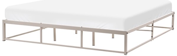 Postel bez čela Kov VIRY 180 x 200 cm Světle béžová