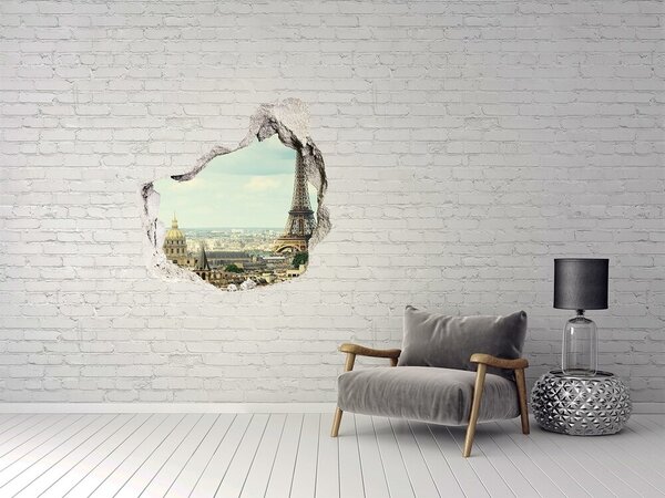 Fototapeta díra na zeď 3D Eiffelova věž Paříž nd-p-120415657