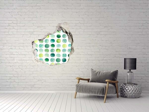 Fototapeta díra na zeď Zelené tečky nd-p-121386778