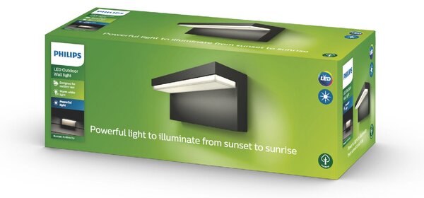 16483/93/P0 Bustan venkovní nástěnné LED svítidlo 2x4,5W 1000lm 2700K IP44, antracitové;stmívatelné