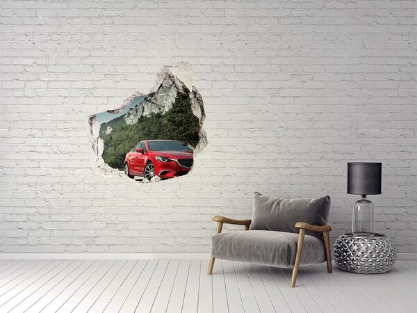 Foto fotografie díra na zeď Auto v horách nd-p-123522493