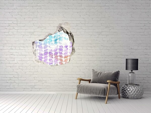 Nálepka 3D díra na zeď Barevné listí nd-p-125653280