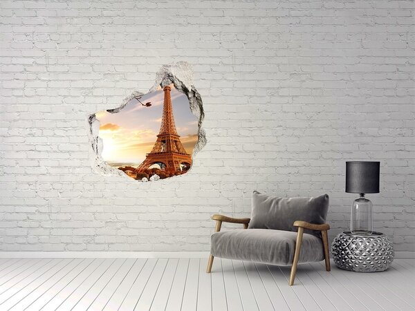 Fototapeta díra na zeď 3D Eiffelova věž Paříž nd-p-126000678