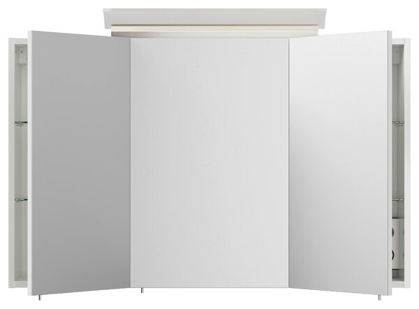 ZRCADLOVÁ SKŘÍŇKA, vysoce lesklá bílá, 100/62/17 cm MID.YOU - Koupelnové série, Online Only