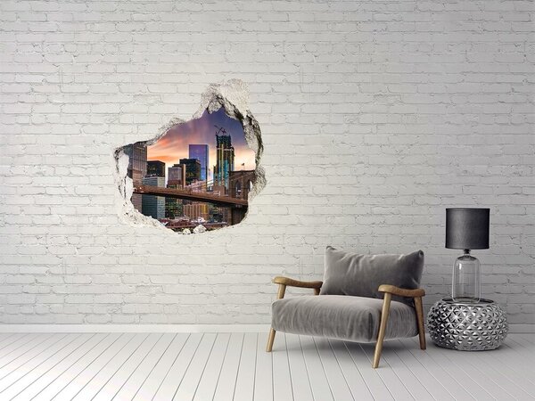 Fototapeta díra na zeď 3D Manhattan New York nd-p-126533633