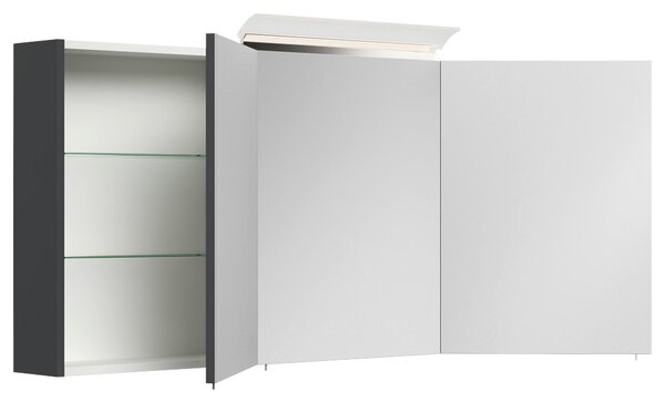 ZRCADLOVÁ SKŘÍŇKA, barvy grafitu, 140/62/17 cm MID.YOU - Koupelnové série, Online Only