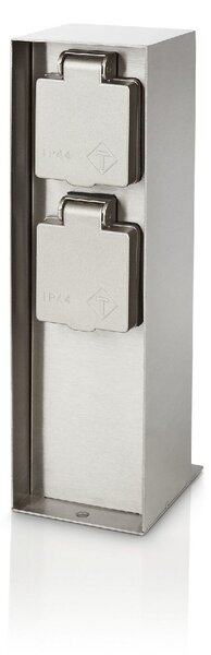 17108/47/46 Rock venkovní zásuvkový sloupek 23cm IP44, nerezové