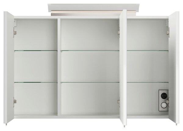 ZRCADLOVÁ SKŘÍŇKA, vysoce lesklá bílá, 100/62/17 cm MID.YOU - Koupelnové série, Online Only