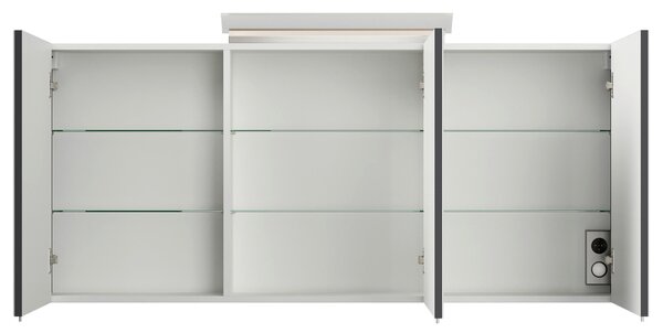 ZRCADLOVÁ SKŘÍŇKA, barvy grafitu, 140/62/17 cm MID.YOU - Koupelnové série, Online Only