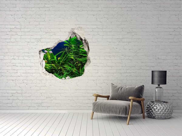Díra 3D ve zdi nálepka Ryby v akváriu nd-p-134899248