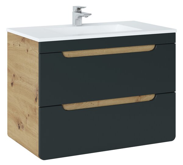 Comad Koupelnová skříňka pod umyvadlo Aruba Cosmos 80 dub craft/vesmírně šedá