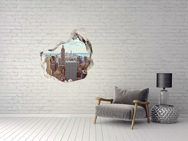 Fototapeta díra na zeď 3D New York z ptačího pohledu nd-p-133162590