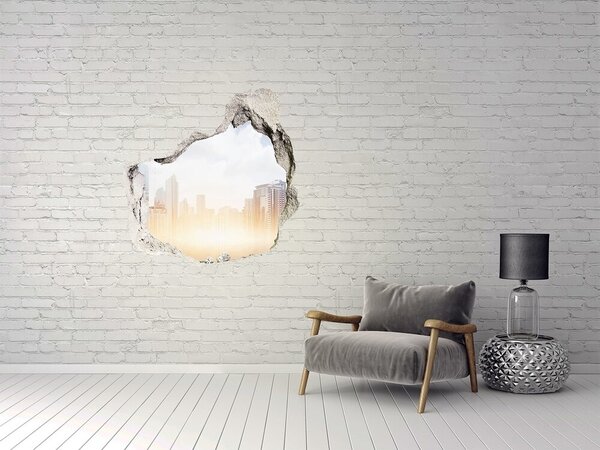 Fototapeta díra na zeď 3D Mrakodrapy nd-p-136133986