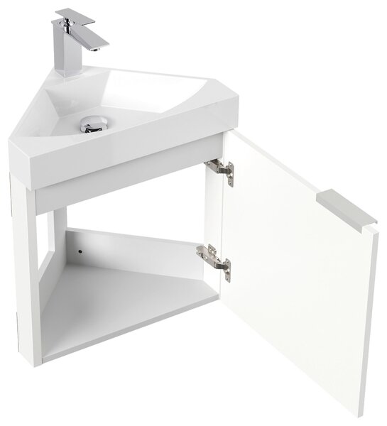 KOUPELNA PRO HOSTY, vysoce lesklá bílá, 52,3 cm MID.YOU - Koupelnové série, Online Only
