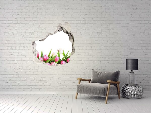 Samolepící nálepka na zeď Růžové tulipány nd-p-138798865