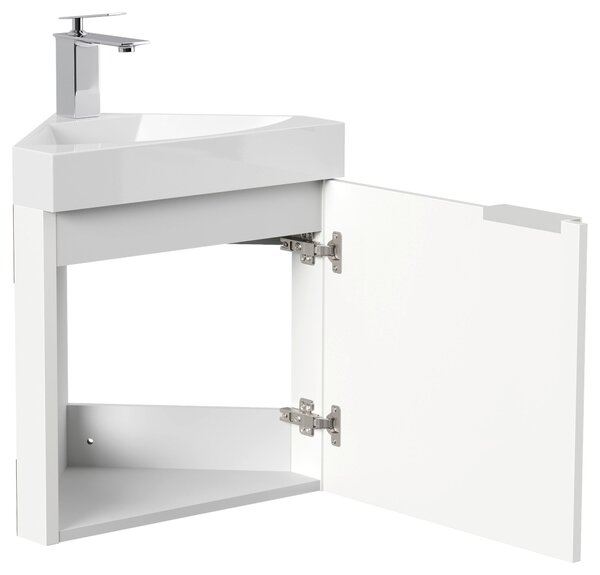 KOUPELNA PRO HOSTY, vysoce lesklá bílá, 52,3 cm MID.YOU - Koupelnové série, Online Only