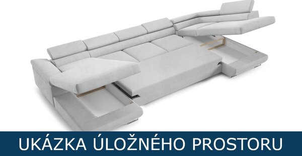 Rozkládací sedací souprava April U XL - Kronos 09