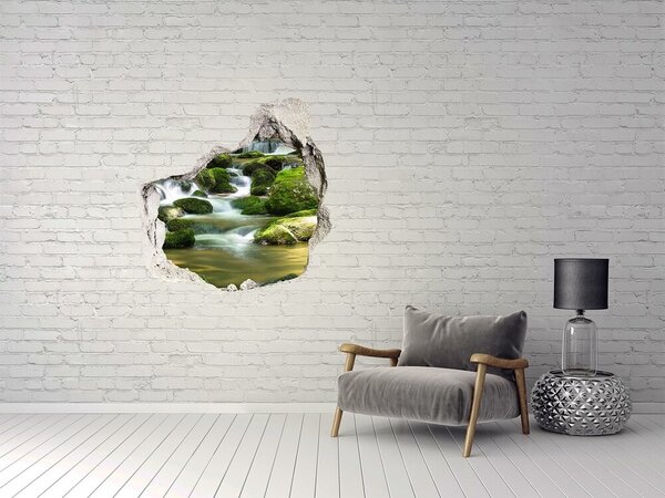 Díra 3D ve zdi na stěnu Nálepka vodopád nd-p-158571022