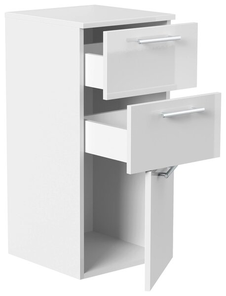 MIDI SKŘÍŇKA, vysoce lesklá bílá, 35,2/75/36,8 cm MID.YOU - Koupelnové série, Online Only