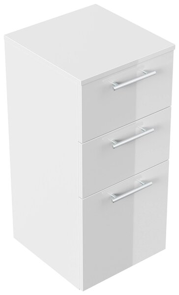 MIDI SKŘÍŇKA, vysoce lesklá bílá, 35,2/75/36,8 cm MID.YOU - Koupelnové série, Online Only