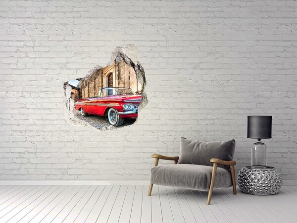 Foto fotografie díra na zeď Červený Chevrolet nd-p-28895632