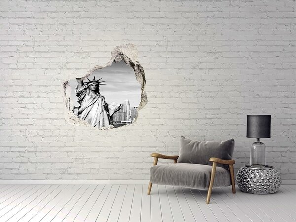 Fototapeta díra na zeď 3D Socha Svobody nd-p-27889874