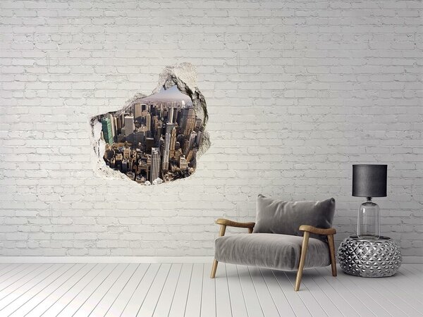 Fototapeta díra na zeď 3D New York z ptačího pohledu nd-p-35764394