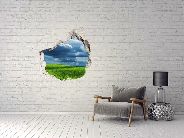 Díra 3D ve zdi nálepka Bouřové mraky nd-p-3757298