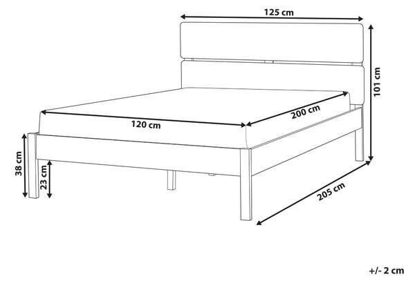 Postel Dřevo BOISSET 120 x 200 cm Tmavě hnědá