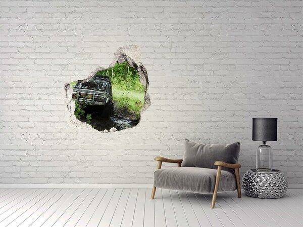 Foto fotografie díra na zeď Jeep v lese nd-p-4134018