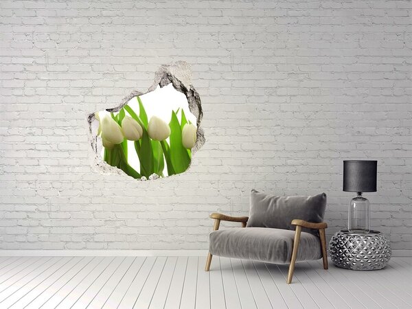Samolepící nálepka na zeď Bílé tulipány nd-p-40774671
