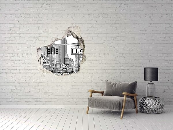 Fototapeta díra na zeď 3D Ulice New York nd-p-39334170