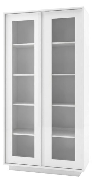 VITRÍNA, vysoce lesklá bílá, 92/179/43 cm MID.YOU - Kredence a vitríny, Online Only