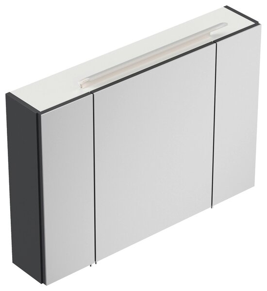 ZRCADLOVÁ SKŘÍŇKA, barvy grafitu, 90/62/17 cm MID.YOU - Koupelnové série, Online Only