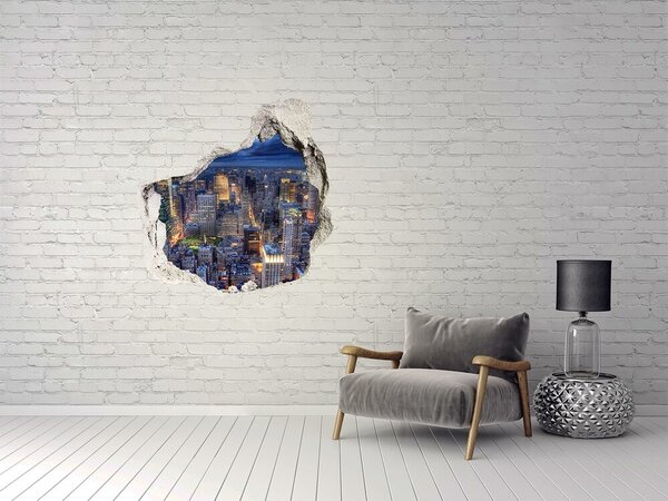 Fototapeta díra na zeď 3D New York z ptačího pohledu nd-p-43839056