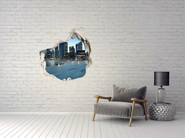 Fototapeta díra na zeď 3D Singapur noc nd-p-50961314