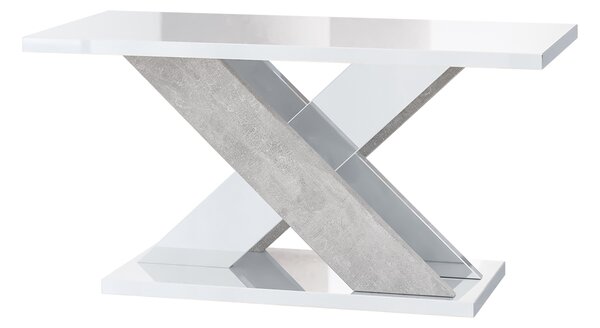 Konferenční stolek Xalin (lesk bílý + kámen). Vlastní profesionální přeprava až k Vám domů 1055279